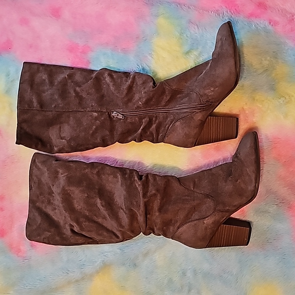 Womens suede gray slouch boot size 7